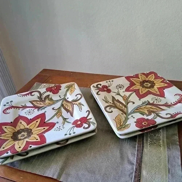 Earthenware Carynthum 4 salad plates - Picture 3 of 10